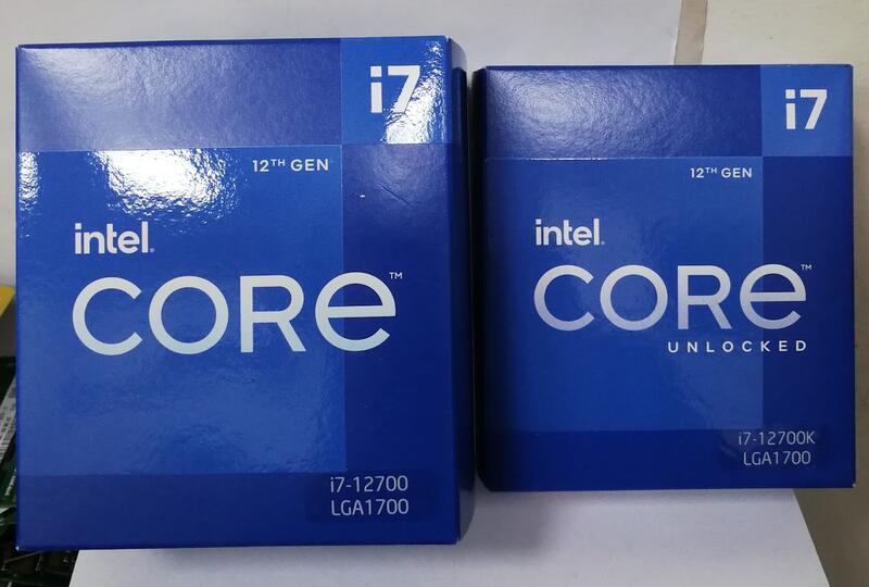 全新盒裝未拆Intel Core i7-12700K /i7-12700 中央處理器/附發票原廠