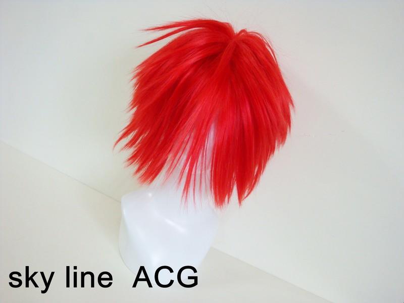 sky line ACG/COSPLAY假髮 基本萬用款 鮮火紅色爆炸視覺系衝天假髮