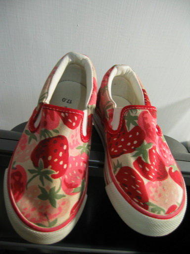 草莓娃娃布鞋 兒童鞋 休閒鞋 運動鞋  17號