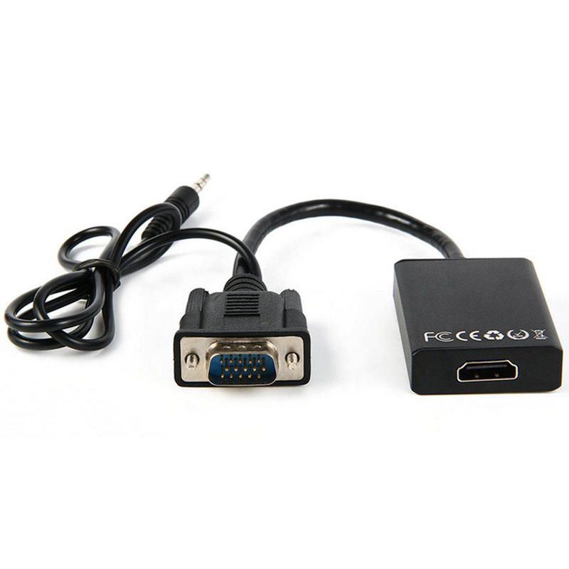 [正華資訊]VGA TO HDMI USB供電帶音訊 VGA公轉HDMI母電腦轉視頻高清連接線 支援4K連接線
