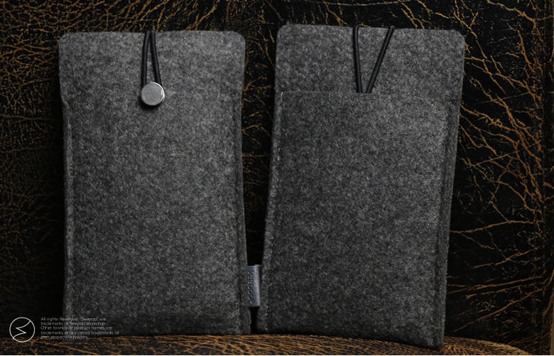 【Seepoo總代】2免運 拉繩款Apple iPhone Xs Max 羊毛氈套 手機殼 手機袋 保護套 保護殼 黑灰