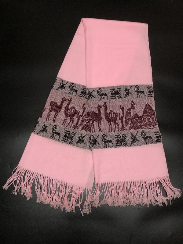 秘魯原裝進口高級輕暖圍巾--採用秘魯國寶級動物羊駝毛（Alpaca）--環保又健康