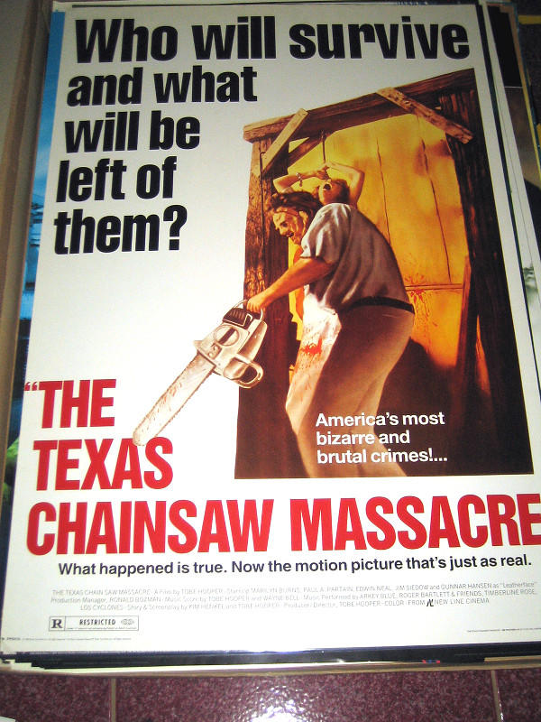 1974年絕版【英國進口電影海報】 德州電鋸殺人狂 The Texas Chain Saw Massacre 