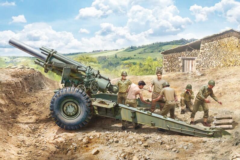 稀有 附炮班6組員 國軍主力榴炮 ITALERI 1/35 M1 155mm Howitzer #6581