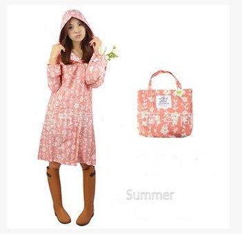 日式風雨衣(附同花布收納用小提袋)