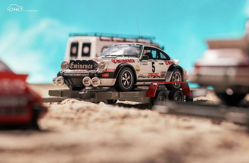 Otto-Models Citroën C35 + Trailer + Porsche 911 SC GR.4 5