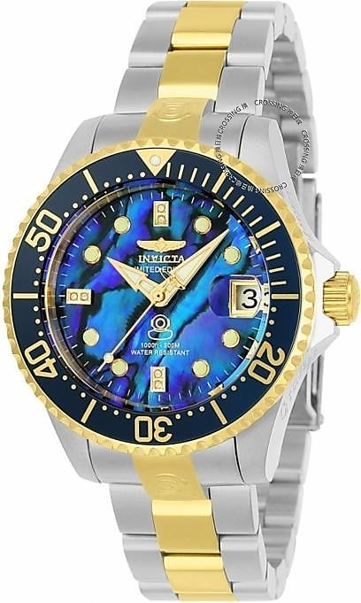 展示品 Invicta 23988 Grand Diver Automatic Abalone Dial Bracelet Resized Womens Watch 女錶 332791082785 