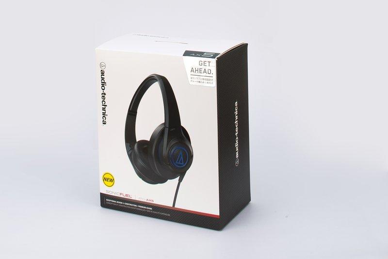 鐵三角 ATH-AX5 耳罩式耳機 黑藍色