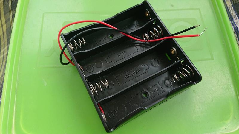 [RWG] 18650 電池盒 4節 4串 串聯 帶線 無蓋