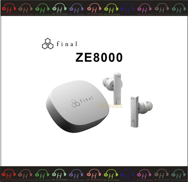 現貨⚡弘達影音多媒體 final 日本 ZE8000 真無線藍牙耳機「f-CORE for 8K SOUND」白色