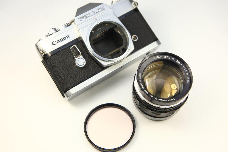 Canon FL 58mm F1.2 Lens + Canon PELLIX QL SLR 相機(NEX FD EF GF-2)