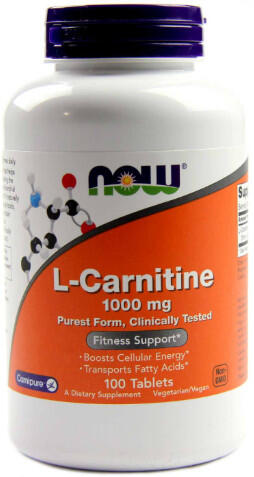 [預購] Now 左旋肉鹼 L-Carnitine 1000mg 100粒 卡丁尼