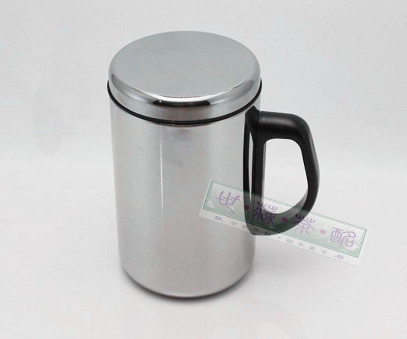 世藏茶酩     雙層不銹鋼保溫杯 帶手柄帶蓋子辦公室茶杯水杯子 
