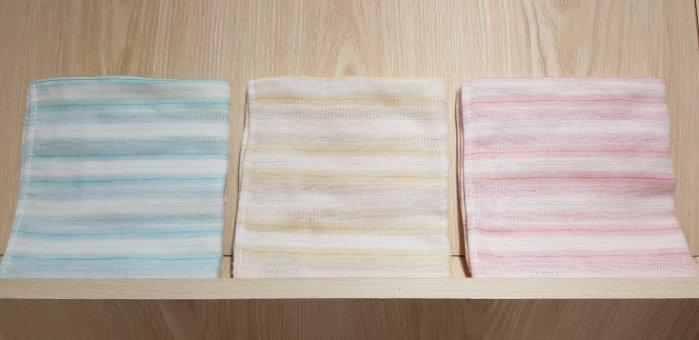 萊亞生活館 彩虹毛巾 700F 紗布方巾-四重紗 手帕 100%棉 台灣製造