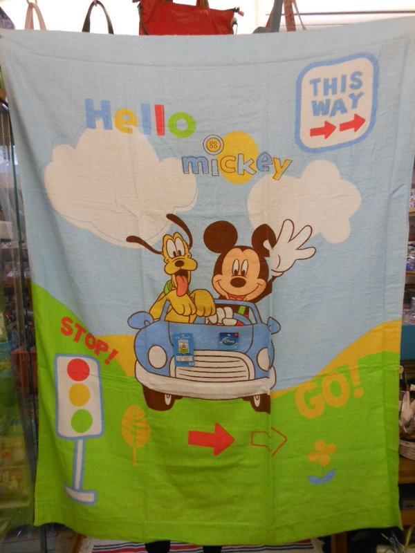 婕的店日本精品~日本帶回~Disney米奇布魯托毛巾被(110*150cm)