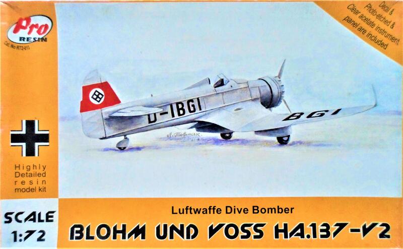 PRO RESIN 1/72 德軍HA.137-V全樹脂模型