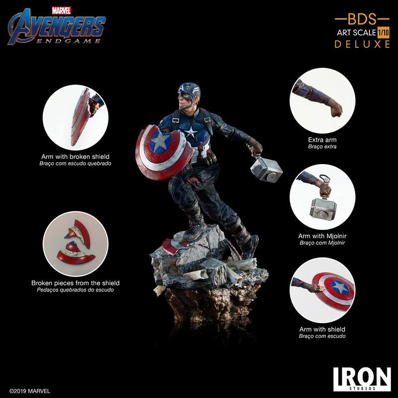 預購 Iron Studios 1/10 復仇者聯盟4 最終之戰 美國隊長 豪華版 雕像