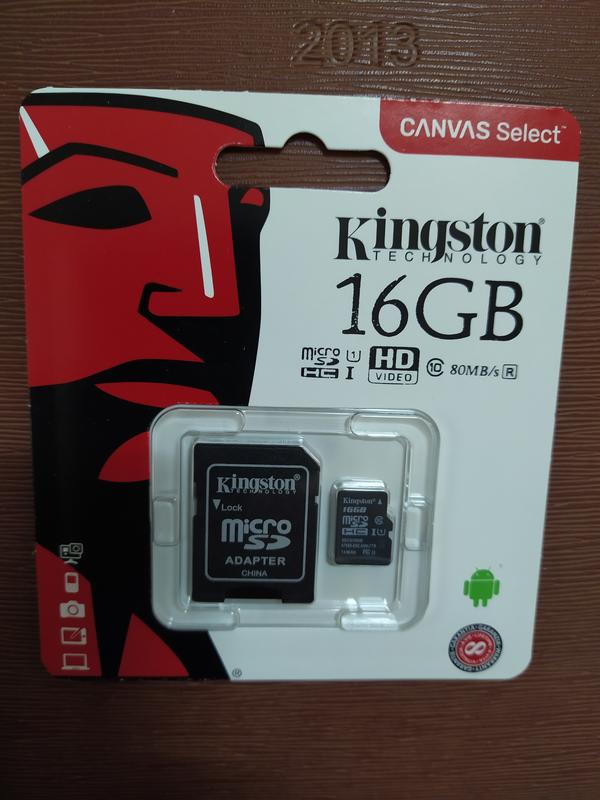 金士頓 Canvas Select MicroSDHC/UHS-I C10 16GB 記憶卡 (SDCS/16GB)