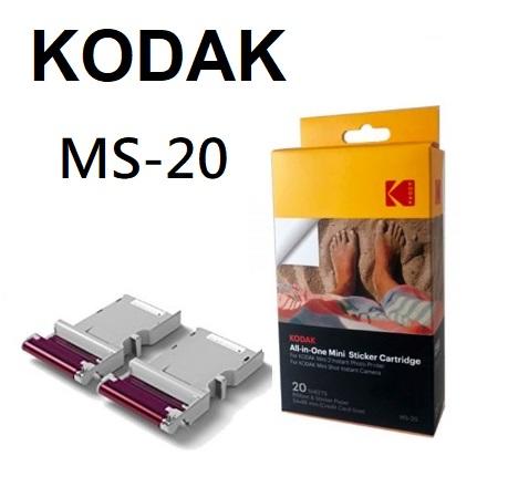 台中新世界 KODAK 柯達 2x3 相片紙 一體式墨盒 20張 MS-20 (PM-220 P210 MS-210)