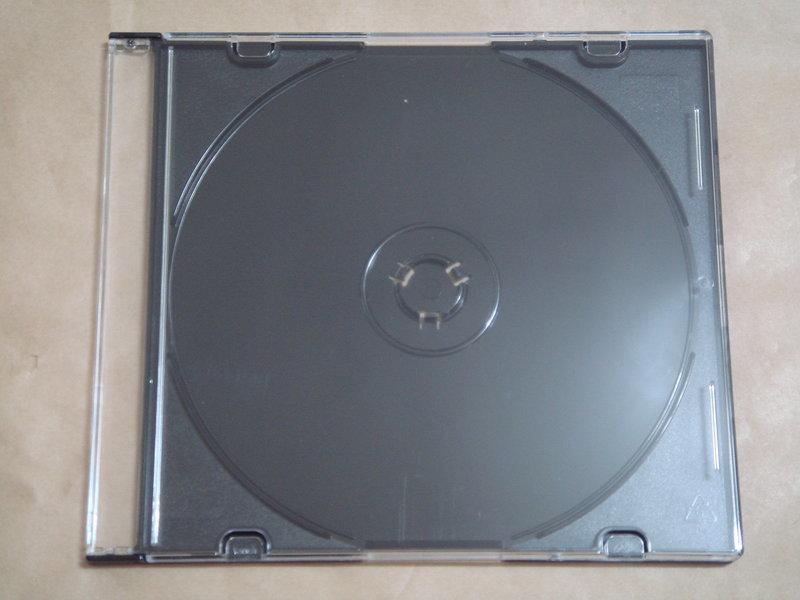 【臺灣製造】200個(一箱)-12CM專用─ 5mm slim case黑底PS壓克力CD盒/DVD盒/光碟盒/CD殼
