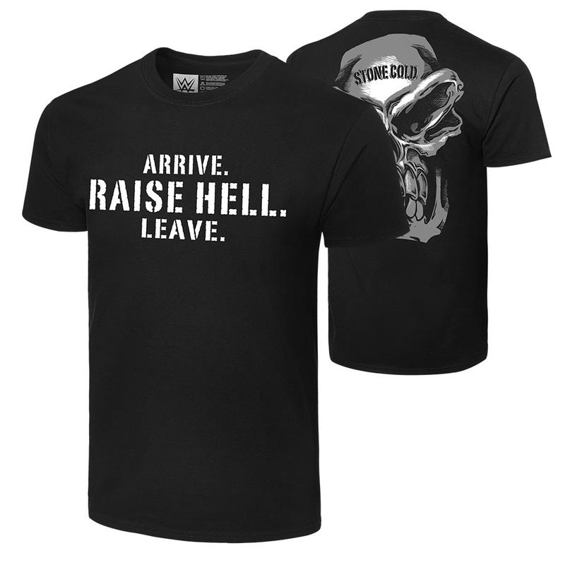 SUPER619 WWE Stone Cold Arrive Raise Hell Leave T-Shirt T恤
