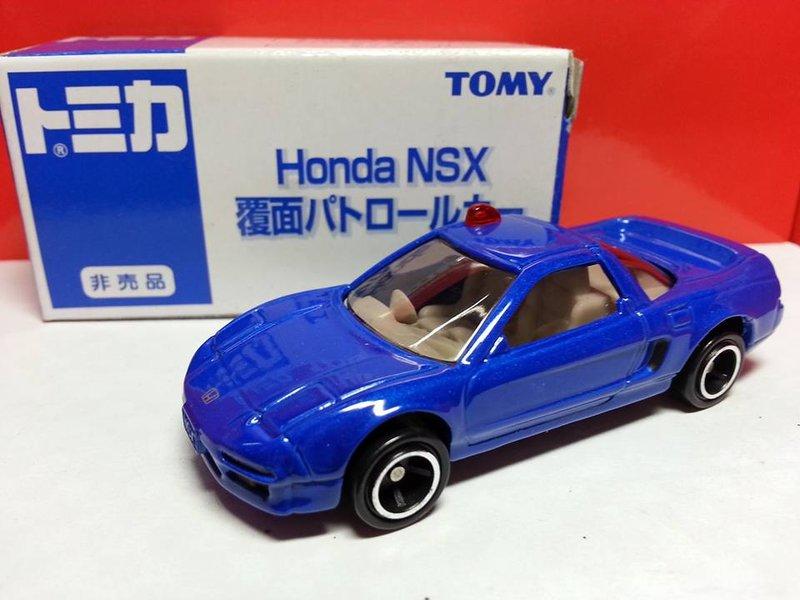 (多美橘 TOMICA) 日本非賣品(17) 120-3 HONDA NSX 覆面警車 藍 寬胎 中國製 (附膠盒)