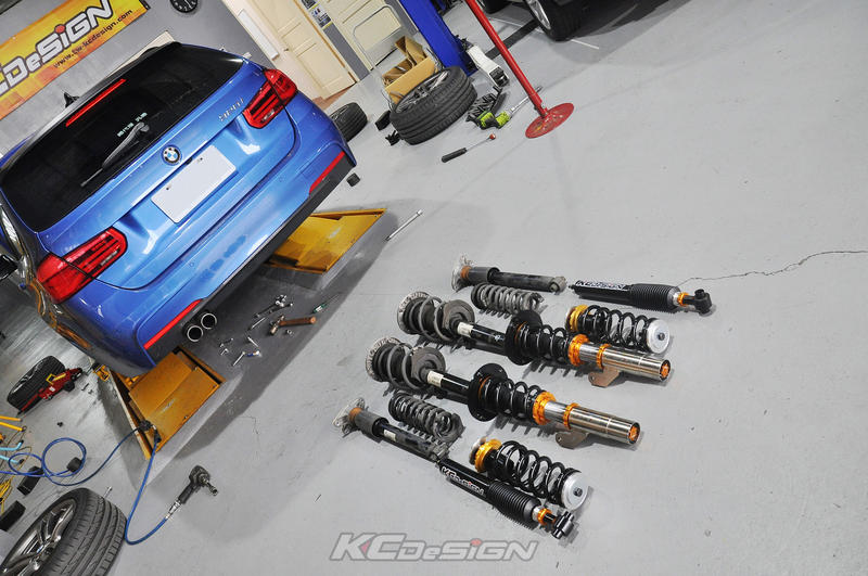 『KCDesign』BMW F30/F31 HPS-V2  高低軟硬可調倒插式避震器