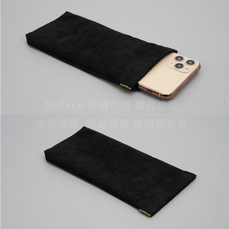 GMO 2免運 Samsung三星 A21s  6.5吋 彈片開口 黑色 雙層絨布袋手機袋保護袋絨布套手機套保護套