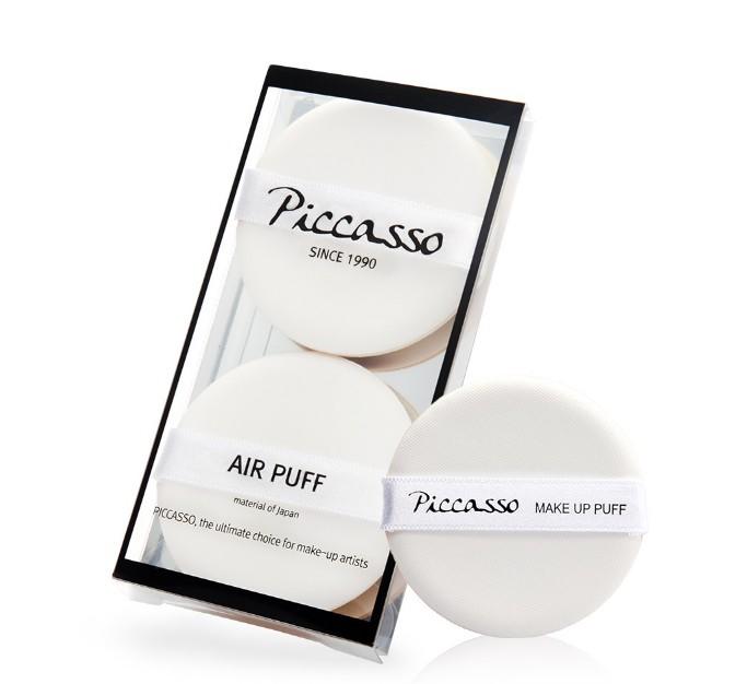 【愛來客】韓國PICCASSO授權經銷商 PICCASSO 透氣化妝氣墊粉撲 air puff 2片裝