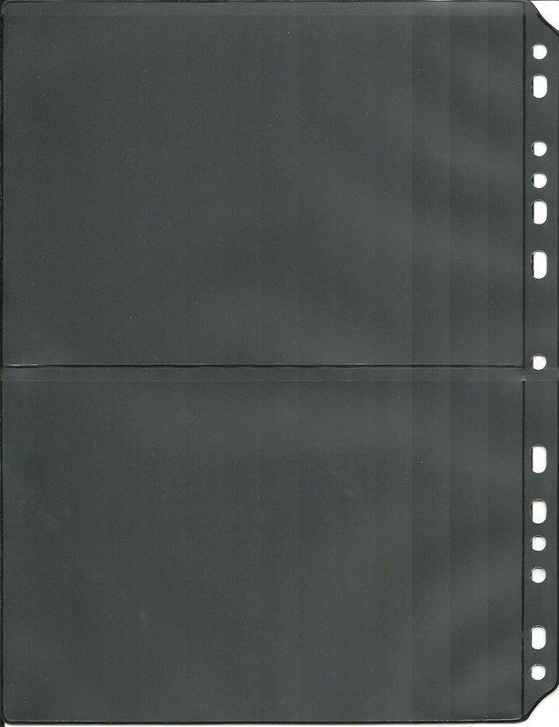 【萬龍】活頁集郵片(黑底)橫二格(雙面)，一包5片