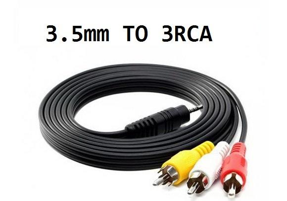 [含發票]AV線 3 RCA轉接線材3.5mm公轉3RCA電視3.5mm RCA線 影音