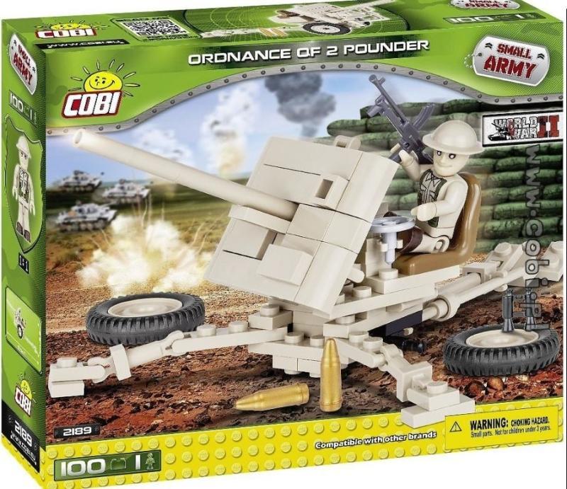 代訂[COBI設計出品/相容Lego樂高/]二戰英軍 QF 2磅 反戰車砲 (Brickmania參考)