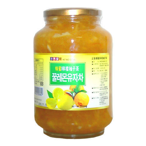 高麗購◎正友蜂蜜檸檬柚子茶2公斤1箱(6瓶)2100元