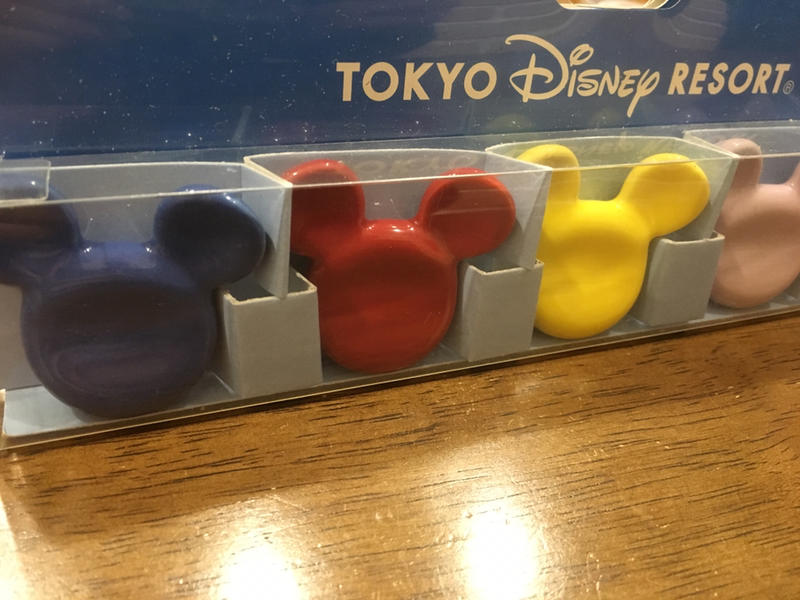 日本迪士尼原裝米奇5色筷架