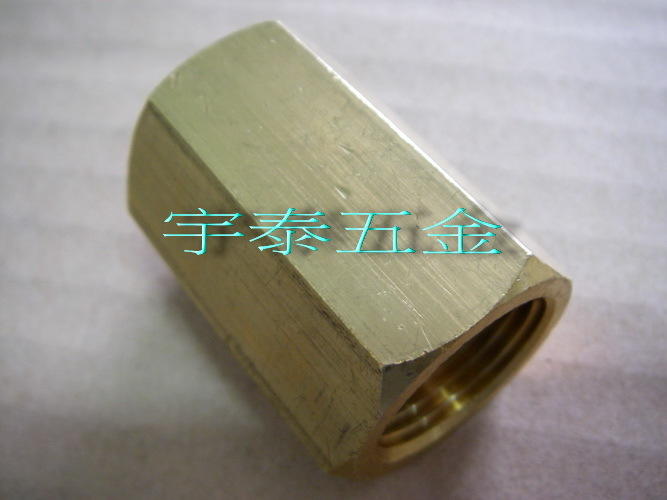 YT（宇泰五金）正台灣製(銅製)雙頭螺帽W22.6-14RH斜度內*W22-14RH平面+墊片/氧氣錶轉接頭/銅製轉接頭