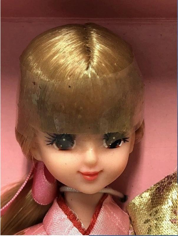 古董珍妮娃娃/粉紅色和服/京友禪可參考/難尋/瑪琳臉模