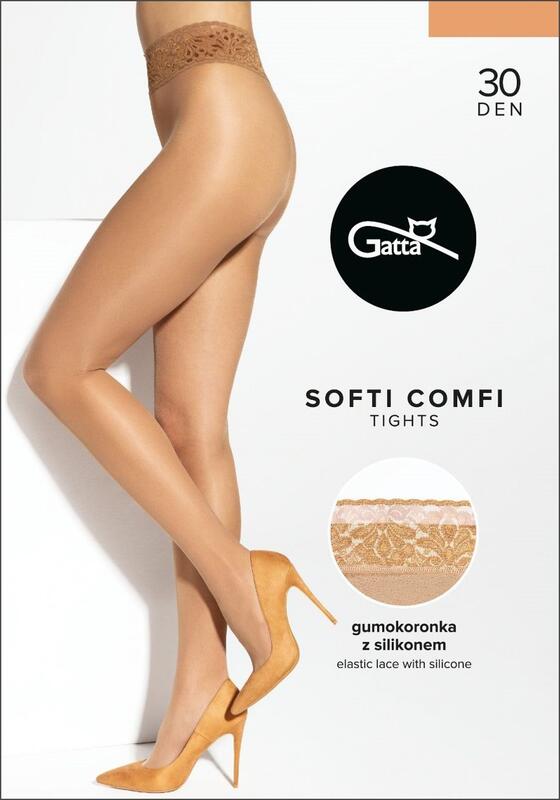 °☆就要襪☆°全新歐洲品牌GATTA SOFTI-COMFI 3D萊卡寬版蕾絲腰邊透膚褲襪(30DEN)