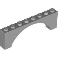 全新LEGO樂高淺灰色拱形磚【16577】Brick Arch 1x8x2 (L1) 6079722