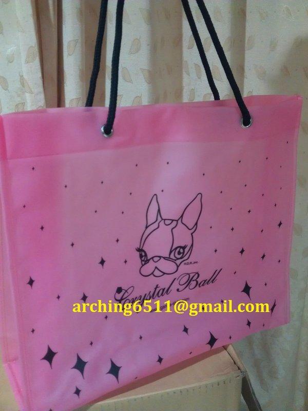 GARCIA MARQUEZ(CRYSTAL BALL)狗頭粉紅色環保購物袋(海灘袋&防水)