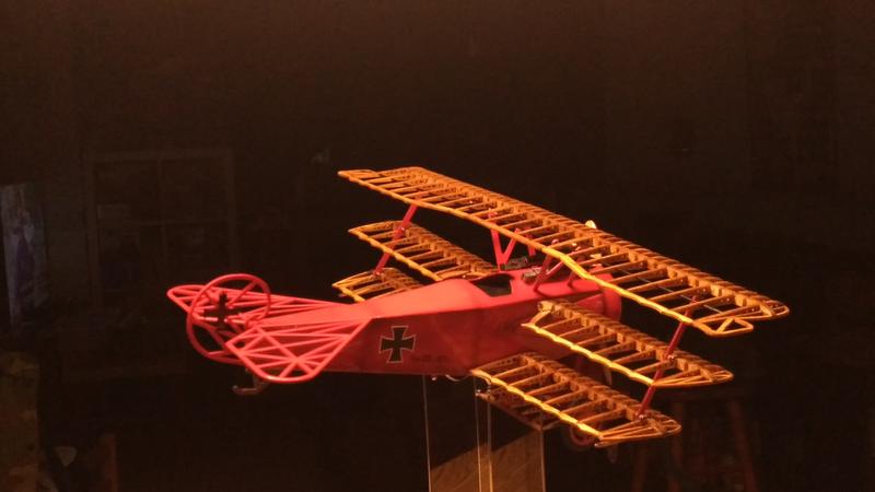 紅爵士Fokker Dr.I 木製經典飛機模型組裝套件-三層翼古典戰機模型 (請先連繫確認存貨)
