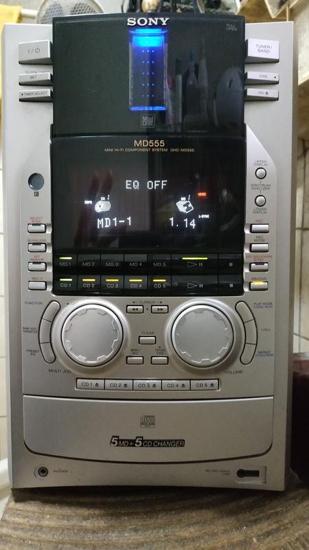 日製 Sony DHC-MD555 高階 5 MD 錄音座 + 5 CD 組合音響