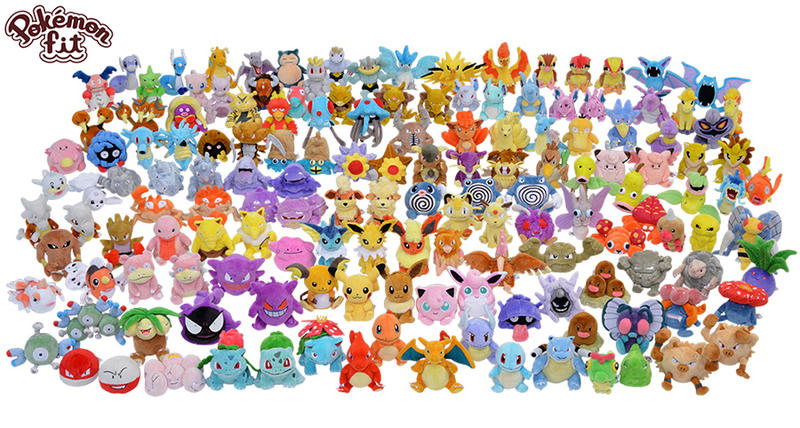 神奇寶貝 精靈寶可夢 Pokemon fit 第一代全員 耿鬼 呆呆獸 百變怪 六尾 卡比獸 玩偶 布偶 娃娃 絨毛玩具