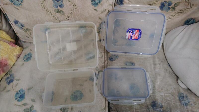 (二手)樂扣樂扣 塑膠 保鮮盒 收納盒 長方形透明 容量 附密封蓋 冰箱備料便當盒好用