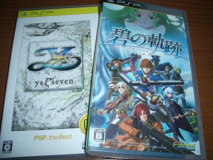 PSP 經典 Falcom 英雄傳說 碧之軌跡 & 伊蘇7 YS SEVEN ~非 PSV VITA空之軌跡 閃之軌跡