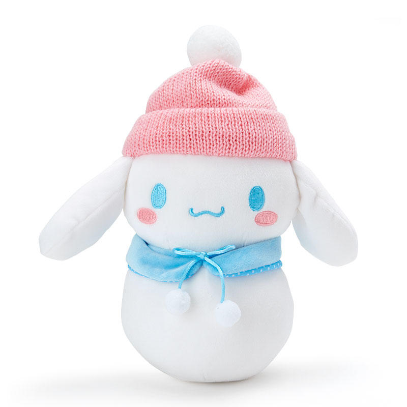奶油點心兔~日本帶回：ˇ大耳狗喜拿雪人造型粉紅毛線帽絨毛玩偶布娃娃