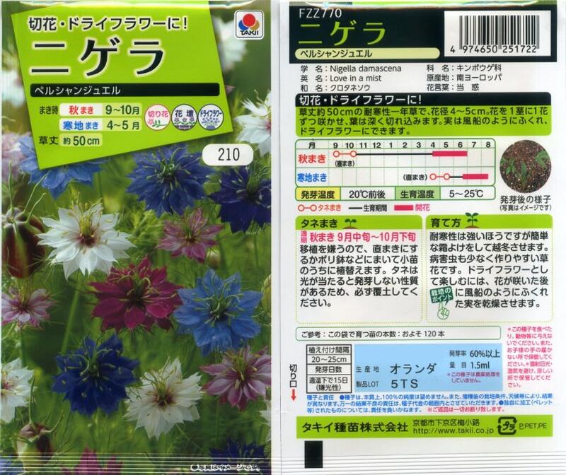 【花之鄉小舖】進口高級日本花卉種子--黑種草  波斯珠寶