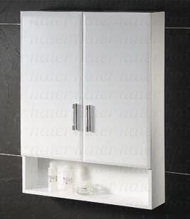 ~衛浴設備~60CM白色高亮度水晶實心防水發泡板吊櫃 收納置物櫃<台製>