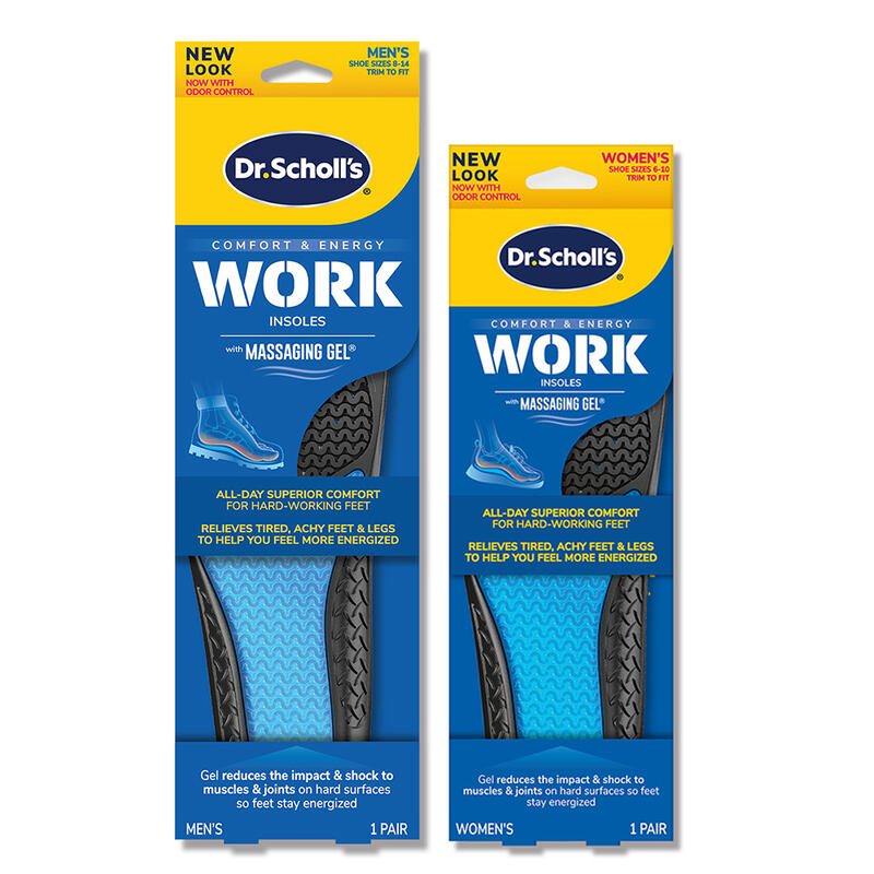 Dr. Scholl's 爽健 久站工作舒緩按摩凝膠鞋墊 (男用/女用) 男性鞋墊 女性鞋墊 足弓加強支撐【DDBS】