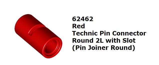 【磚樂】LEGO 樂高 62462 6173126 Pin Connector Round 2L 紅色 連接器