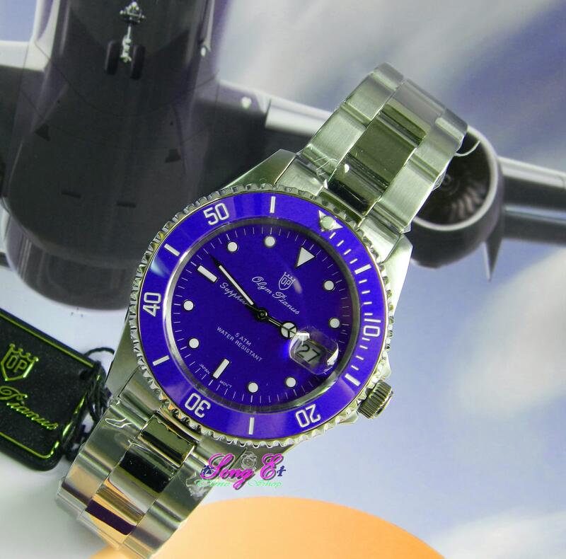 OP奧柏 899831MS 高檔陶瓷錶框 品牌就是保證 藍寶石水晶鏡片 超酷帥氣水鬼錶款 特價優惠 愛其華代理商出品